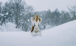 Size: 1024x615 | Tagged: safe, derpibooru import, photographer:pakapaka1993, pony, irl, japan, photo, plushie, snow, snowfall, solo, winter