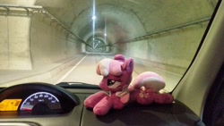 Size: 2048x1152 | Tagged: safe, derpibooru import, photographer:pakapaka1993, cheerilee, earth pony, pony, car, car interior, irl, japan, photo, plushie, solo, tunnel