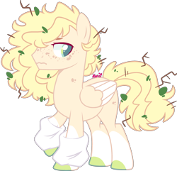 Size: 2369x2285 | Tagged: safe, artist:kurosawakuro, derpibooru import, oc, pegasus, pony, magical lesbian spawn, male, offspring, parent:applejack, parent:fluttershy, parents:appleshy, simple background, solo, stallion, transparent background