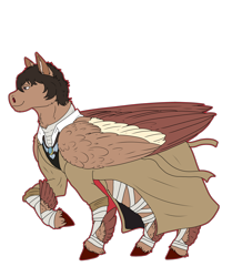 Size: 3600x4300 | Tagged: safe, artist:sashakruchkinatv, derpibooru import, oc, pegasus, pony, clothes, coat, feathered fetlocks, male, simple background, solo, stallion, transparent background