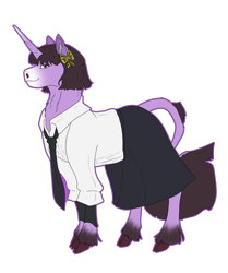 Size: 3600x4300 | Tagged: safe, artist:sashakruchkinatv, derpibooru import, oc, pony, unicorn, clothes, cloven hooves, female, mare, simple background, solo, transparent background