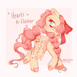 Size: 1711x1713 | Tagged: safe, artist:holidaye, derpibooru import, fluttershy, pegasus, pony, blue eyes, cute, female, floating heart, heart, hearts and hooves day, holiday, mare, redesign, valentine's day