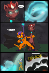 Size: 4750x7000 | Tagged: safe, alternate version, artist:chedx, derpibooru import, zecora, abyssinian, comic:the storm kingdom, my little pony: the movie, alternate timeline, alternate universe, comic, the black paw warlocks