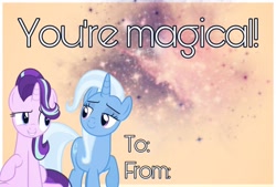 Size: 640x432 | Tagged: safe, artist:suntrixglim, derpibooru import, starlight glimmer, trixie, pony, female, lesbian, shipping, startrix