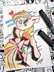 Size: 775x1024 | Tagged: safe, artist:chimmythedragon, derpibooru import, oc, oc:vanilla twirl, traditional art