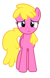 Size: 1280x1979 | Tagged: safe, artist:onebigbarbarian, derpibooru import, cherry berry, earth pony, pony, female, mare, sad, simple background, solo, transparent background