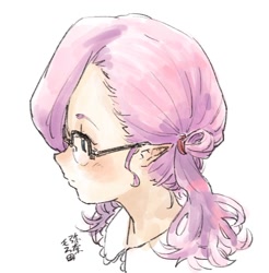 Size: 1180x1199 | Tagged: safe, artist:yanamosuda, derpibooru import, fluttershy, human, clothes, cute, glasses, humanized, profile