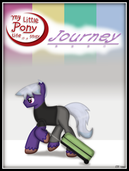 Size: 1750x2333 | Tagged: safe, artist:99999999000, derpibooru import, oc, oc only, oc:firearm king, earth pony, pony, comic:journey, chinese, clothes, comic, cover, male, solo, suitcase