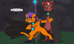 Size: 1551x934 | Tagged: safe, artist:chedx, derpibooru import, abyssinian, comic:the storm kingdom, alternate universe, magic, the black paw warlocks