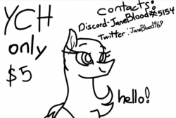 Size: 720x480 | Tagged: safe, artist:janeblood969, derpibooru import, pony, animated, blinking, commission, smiling, ych animation, ych example, your character here