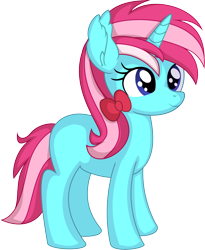 Size: 6008x7326 | Tagged: safe, artist:cyanlightning, derpibooru import, oc, oc only, unicorn, .svg available, absurd resolution, bow, female, filly, foal, simple background, solo, transparent background, vector