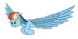 Size: 3784x1940 | Tagged: safe, artist:wapamario63, rainbow dash, pegasus, pony, female, flat colors, flying, mare, simple background, solo, spread wings, transparent background, wings