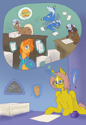 Size: 832x1200 | Tagged: safe, artist:weasselk, derpibooru import, caboose, full steam, promontory, silver lining, silver zoom, sunburst, oc, oc:heartstrong flare, alicorn, earth pony, pegasus, pony, unicorn, comic:plot of the plot cult, alicorn oc, burger, butt, butt bump, candle, candlelight, candlestick, canterlot, canterlot castle, cape, chair, clothes, colored, comic, commissioner:bigonionbean, commissioner:buffaloman20, cup, cutie mark, feather, flank, flying, food, fusion:heartstrong flare, glasses, hay burger, horn, ink, large butt, levitation, magic, male, paper, pen, pencil, plot, reading, robe, stallion, stormcloud, table, telekinesis, thicc ass, thought bubble, tower, uniform, wall of tags, wings, wonderbolts, wonderbolts uniform, writer:bigonionbean, writing