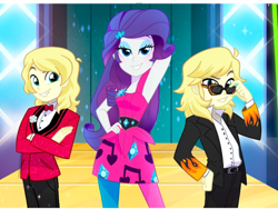 Size: 2160x1620 | Tagged: safe, derpibooru import, rarity, equestria girls, g4, life is a runway, alinabrook, cody, crossover, equestria girls-ified, hand on hip, the sweet life of zack and cody, zack
