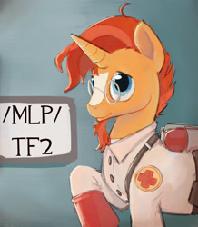 Size: 1500x1721 | Tagged: safe, derpibooru import, sunburst, /mlp/, /mlp/ tf2 general, medic, team fortress 2