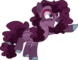 Size: 2497x1917 | Tagged: safe, artist:kurosawakuro, derpibooru import, oc, earth pony, pony, female, mare, offspring, parent:mud briar, parent:pinkie pie, simple background, solo, transparent background