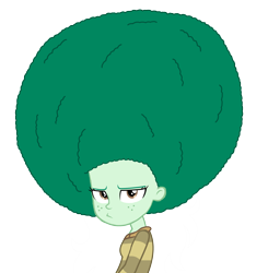 Size: 12127x12378 | Tagged: safe, artist:bigpurplemuppet99, derpibooru import, wallflower blush, equestria girls, afro, simple background, solo, transparent background