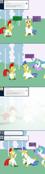 Size: 1000x3827 | Tagged: safe, artist:hakar-kerarmor, derpibooru import, princess celestia, oc, oc:arrowhead, oc:monolith, alicorn, pegasus, pony, ask four inept guardponies, female, flashbang, male, mare, reversalmushroom, royal guard, stallion