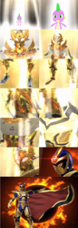 Size: 1279x3717 | Tagged: safe, derpibooru import, screencap, spike, 3d, ancient mystic mode, magiranger, magishine, mahou sentai magiranger, mystic force, photo, power rangers, power rangers mystic force, solaris knight, sungel, super sentai, transformation