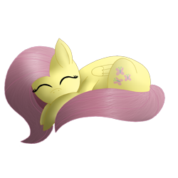 Size: 700x700 | Tagged: safe, artist:kittenburger3, derpibooru import, fluttershy, pegasus, pony, eyes closed, female, lying down, prone, simple background, sleeping, solo, transparent background