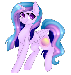 Size: 2564x2714 | Tagged: safe, artist:thecreativerey, derpibooru import, oc, oc only, oc:eclipse, pony, unicorn, female, horn, magical lesbian spawn, offspring, parent:princess celestia, parent:twilight sparkle, parents:twilestia, simple background, transparent background, unicorn oc