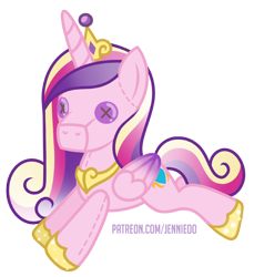 Size: 650x709 | Tagged: safe, artist:jennieoo, derpibooru import, princess cadance, alicorn, original species, pony, plush pony, plushie, simple background, solo, transparent background, vector