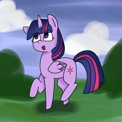 Size: 1280x1280 | Tagged: safe, artist:seylan, derpibooru import, twilight sparkle, twilight sparkle (alicorn), alicorn, pony, digital art, simple background, solo