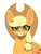 Size: 1600x2120 | Tagged: safe, artist:hzspark, derpibooru import, applejack, earth pony, pony, blonde, blonde mane, blonde tail, bust, face, front view, green eyes, portrait, simple background, solo, transparent background