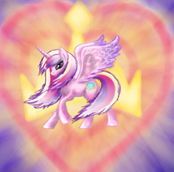 Size: 986x974 | Tagged: safe, artist:serra20, derpibooru import, princess cadance, alicorn, pony, female, solo, spread wings, wings