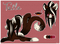 Size: 2831x2118 | Tagged: safe, artist:maneblue, derpibooru import, oc, oc only, pony, bust, duo, fangs, lying down, multiple tails, open mouth, prone, reference sheet, tail