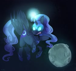 Size: 2947x2780 | Tagged: safe, artist:urbanqhoul, derpibooru import, nightmare moon, alicorn, pony, moon, solo