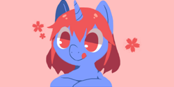 Size: 400x200 | Tagged: safe, artist:sukeyfour, derpibooru import, pony, unicorn, crossover, female, mare, ponified, saigyouji yuyuko, solo, touhou