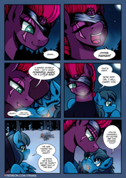 Size: 2480x3508 | Tagged: safe, artist:dsana, derpibooru import, fizzlepop berrytwist, tempest shadow, oc, oc:lullaby dusk, oc:rust wing, pegasus, pony, unicorn, comic:a storm's lullaby, comic