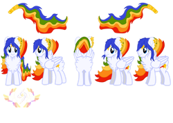 Size: 1280x904 | Tagged: safe, alternate version, artist:galeemlightseraphim, derpibooru import, oc, oc only, pegasus, pony, base used, chest fluff, male, multicolored hair, pegasus oc, rainbow hair, simple background, stallion, transparent background