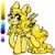 Size: 562x558 | Tagged: safe, artist:cupute, derpibooru import, dancing butterflies, g1, ms paint, simple background, solo, twice as fancy ponies, white background, yellow