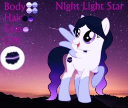 Size: 1280x1076 | Tagged: safe, artist:cindydreamlight, derpibooru import, oc, oc:night light star, pegasus, pony, female, mare, reference sheet, solo