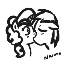 Size: 400x400 | Tagged: safe, artist:wrath-marionphauna, derpibooru import, big macintosh, sugar belle, earth pony, unicorn, blushing, couple, digital art, eyes closed, female, kissing, male, shipping, sketch, straight, sugarmac, surprised