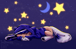 Size: 1911x1221 | Tagged: safe, artist:teaflower300, derpibooru import, oc, oc only, earth pony, pony, clothes, hoodie, lying down, sleeping, solo, stars