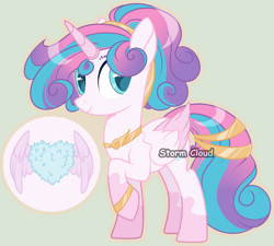 Size: 1024x921 | Tagged: safe, artist:stormcloud-yt, derpibooru import, princess flurry heart, alicorn, pony, base used, bio in description, female, mare, older, older flurry heart, raised hoof, raised leg, simple background, solo