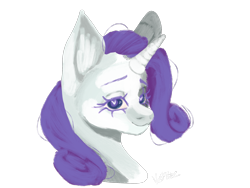 Size: 2160x1620 | Tagged: safe, artist:v-nuz, derpibooru import, rarity, pony, unicorn, bust, female, heart eyes, looking at you, mare, painting, portrait, simple background, transparent background, wingding eyes