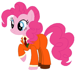 Size: 424x402 | Tagged: safe, artist:nathaniel718, derpibooru import, pinkie pie, earth pony, clothes swap, crossover, female, giovanni, mare