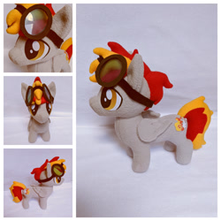 Size: 1024x1024 | Tagged: safe, artist:fleecefriendship, derpibooru import, oc, oc:afterburner, pegasus, goggles, male, pegasus oc, photo, plushie, stallion, wings