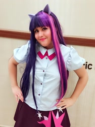 Size: 1440x1920 | Tagged: safe, artist:roxyryoko, derpibooru import, twilight sparkle, human, equestria girls, clothes, cosplay, costume, hand on hip, irl, irl human, photo, solo