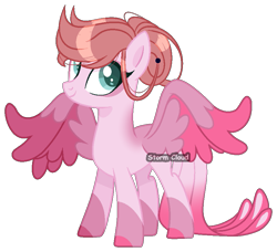 Size: 867x792 | Tagged: safe, artist:stormcloud-yt, derpibooru import, oc, oc only, oc:felicity, pegasus, pony, base used, colored hooves, colored pupils, colored wings, female, full body, hooves, mare, partially open wings, pegasus oc, signature, simple background, smiling, solo, standing, transparent background, watermark, wings