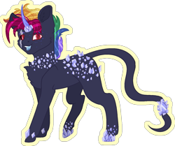 Size: 1265x1058 | Tagged: safe, artist:stormcloud-yt, derpibooru import, oc, oc only, pony, unicorn, base used, female, horn, mare, multicolored hair, rainbow hair, simple background, smiling, solo, transparent background, unicorn oc