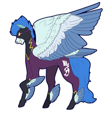 Size: 3600x4300 | Tagged: safe, artist:sashakruchkinatv, derpibooru import, nightshade, pony, feathered fetlocks, shadowbolts, simple background, solo, tail, tail feathers, transparent background