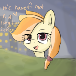 Size: 768x768 | Tagged: safe, artist:cherro, derpibooru import, oc, oc only, oc:safe haven, pony, building, dialogue