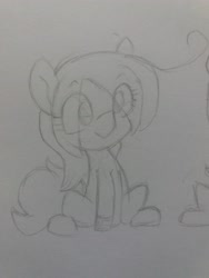 Size: 3096x4128 | Tagged: safe, artist:cherro, derpibooru import, oc, oc only, oc:mal, pony, sitting, solo, traditional art