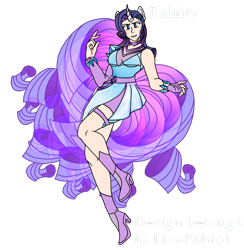 Size: 1280x1314 | Tagged: safe, artist:lionpatriot, derpibooru import, rarity, human, ahri, crossover, curved horn, eared humanization, female, horn, horned humanization, humanized, league of legends, simple background, solo, tail, tailed humanization, transparent background