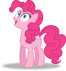 Size: 2376x2523 | Tagged: safe, artist:soren-the-owl, derpibooru import, pinkie pie, earth pony, pony, .svg available, female, full body, high res, hooves, mare, open mouth, open smile, shadow, simple background, smiling, solo, standing, tail, transparent background, vector